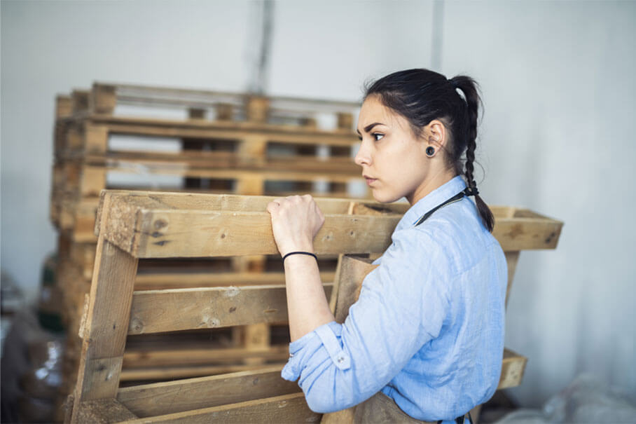 Working Moving Pallet